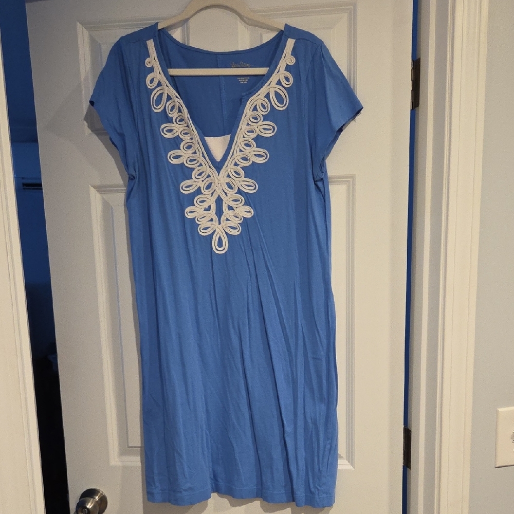 Lilly Pulitzer Blue Cotton Shift Dress